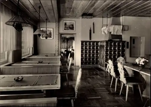 Ak Waffenrod Hinterrod Eisfeld Thüringen, Park-Cafe, Innenansicht