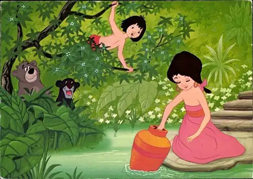 Künstler Ak Walt Disney, Das Dschungelbuch, The Jungle Book, Mogli