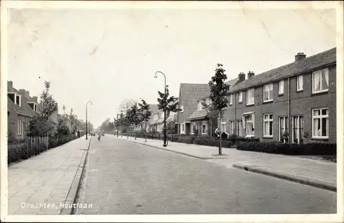 Ak Drachten Friesland Niederlande, Houtlaan