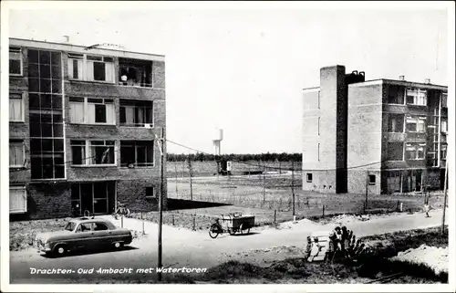 Ak Drachten Friesland Niederlande, Oud Ambacht met Watertoren