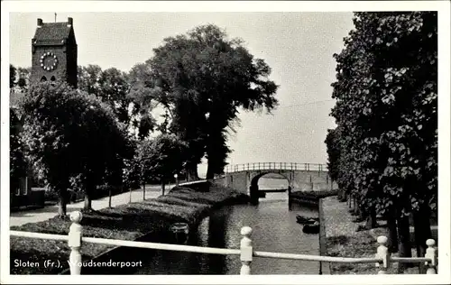 Ak Sloten Friesland Niederlande, Woudsenderpoort