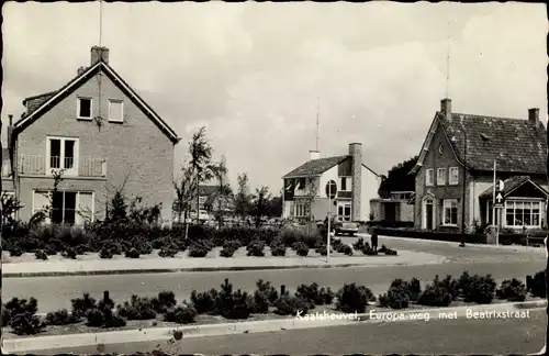 Ak Kaatsheuvel Nordbrabant, Europa-Weg met Beatrixstraat