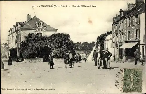 Ak Pouancé Maine et Loire, Côté de Châteaubriant, Hotel