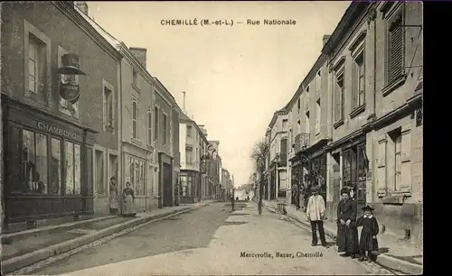 Ak Chemillé Maine et Loire, Rue Nationale