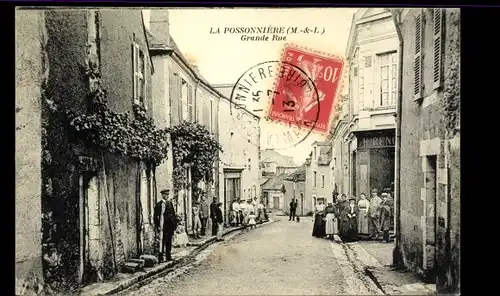 Ak La Possonière Maine et Loire, Grande Rue