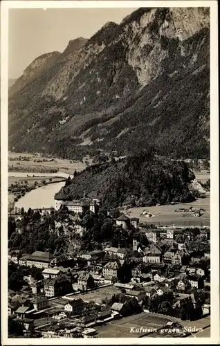 Ak Kufstein in Tirol, Ort gegen Süden gesehen