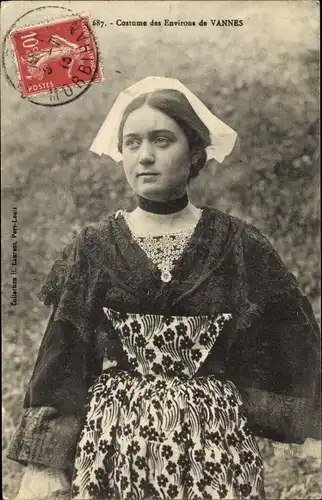 Ak Vannes Morbihan, Costume des Environs, Bretonische Tracht