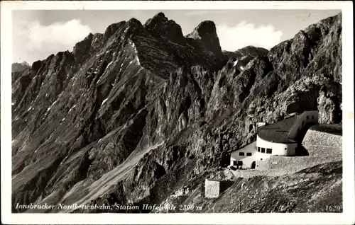 Ak Innsbruck in Tirol, Innsbrucker Nordkettenbahn, Station Hafelekar