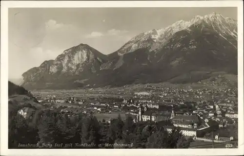 Ak Innsbruck in Tirol, Berg Isel, Nordkette, Martinswand