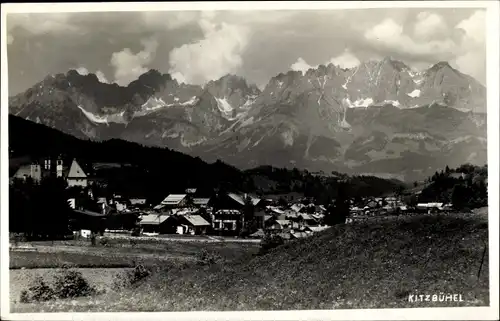 Ak Kitzbühel in Tirol, Panorama vom Ort, Berge