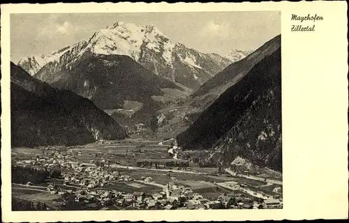 Ak Mayrhofen im Zillertal Tirol, Gesamtansicht mit Grünberg