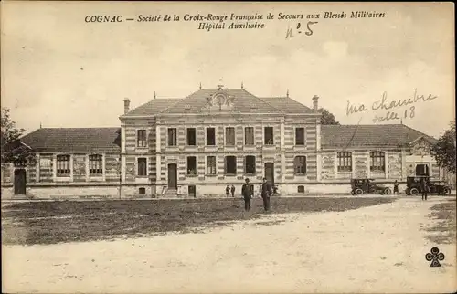 Ak Cognac Charente, Hopital Auxiliaire, Societe de la Croix Rouge Francaise