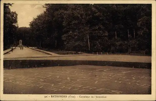 Ak Rethondes Oise, Carrefour de l'Armistice