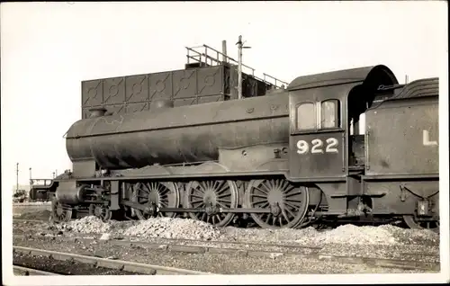 Foto Ak Britische Eisenbahn, North Eastern Railway NER S3 Class No. 922, LNER, Dampflokomotive