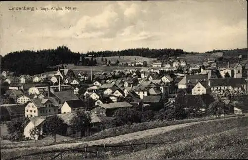 Ak Lindenberg im Allgäu Schwaben, Panorama vom Ort