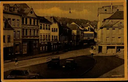 Ak Adenau in der Eifel, Marktplatz, Autos