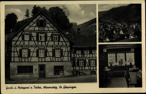 Ak Wiesensteig in Baden Württemberg, Gasthaus und Metzgerei zur Türkei, Innenansicht