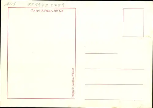 Ak Passagierflugzeug, Austrian Airlines, Cockpit Airbus A 310-324, Piloten
