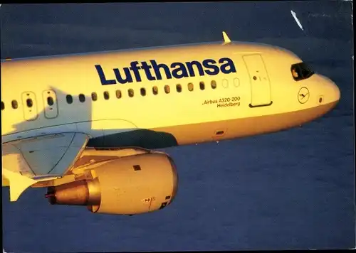 Ak Deutsches Passagierflugzeug, Lufthansa Airbus A320-200 Heidelberg