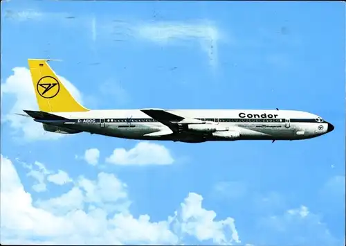 Ak Deutsches Passagierflugzeug Condor, Boeing 707 430 Intercontinental Jet, D-ABOC