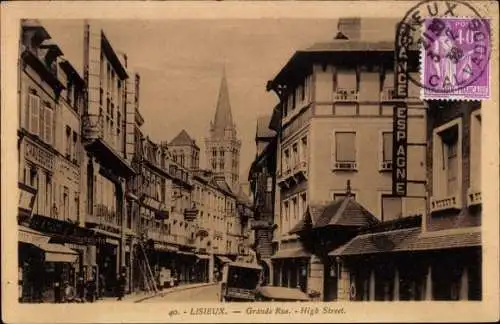 Ak Lisieux Calvados, Grande Rue