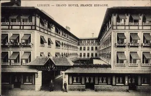 Ak Lisieux Calvados, Grand Hotel France Espagne