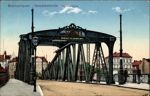 Ak Geestemünde Bremerhaven, Geestebrücke