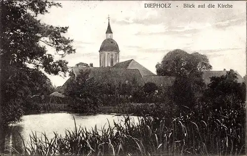 Ak Diepholz in Niedersachsen, Blick auf die Kirche