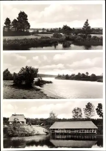 Ak Güster in Lauenburg, Campingplatz, Landschaft