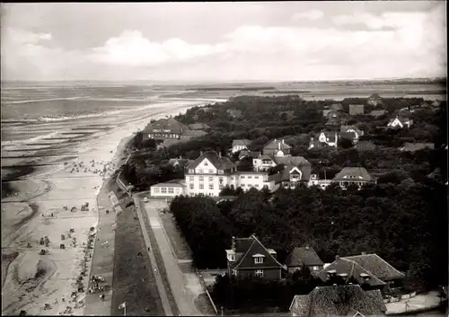 Ak Wyk auf Föhr Nordfriesland, Luftaufnahme, Südstrand