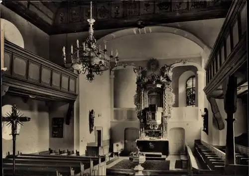 Ak Lenkersheim Bad Windsheim in Mittelfranken, Evang.-Luth. Dreifaltigkeitskirche, Innenraum