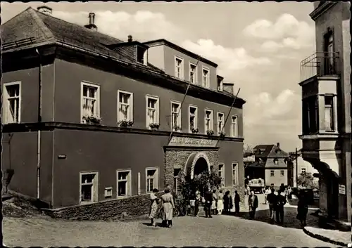 Ak Augustusburg im Erzgebirge, HO-Hotel Weißer Hirsch