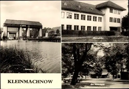 Ak Kleinmachnow in Brandenburg, Schleuse, Oberschule I, Am Uhlenhorst