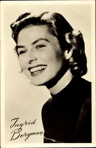 Ak Schauspielerin Ingrid Bergman, Portrait