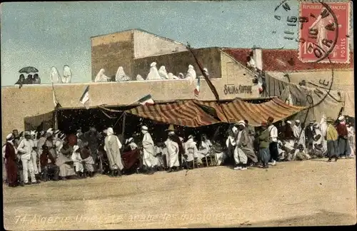 Ak Oran Algerien, Une fete arabe, les musiciens, Friseursalon