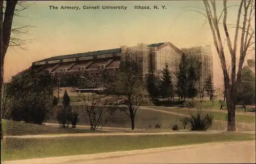 Ak Ithaca New York USA, The Armory, Cornell University, Gesamtansicht
