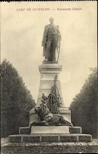 Ak Beverloo Beverlo Beringen Flandern Limburg, Camp de Beverloo, Monument Chazal