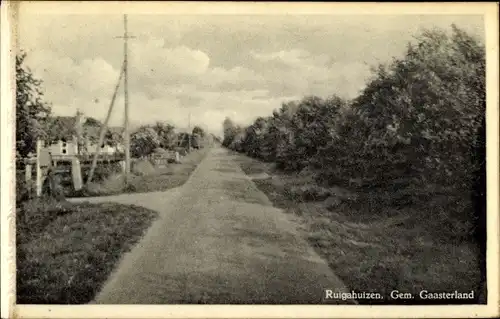 Ak Ruigahuizen Gaasterland Friesland, Straßenpartie