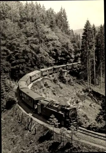 Ak Deutsche Eisenbahn, Harzquerbahn, Dampflok