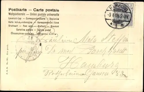 Präge Passepartout Ak Frau an einem Waldbach