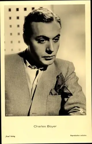 Ak Schauspieler Charles Boyer, Portrait