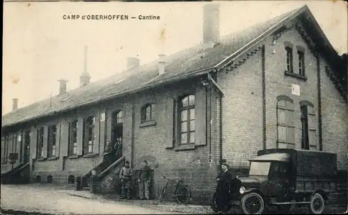 Ak Oberhoffen sur Moder Oberhofen Elsass Bas Rhin, Truppenübungsplatz, Camp, Cantine