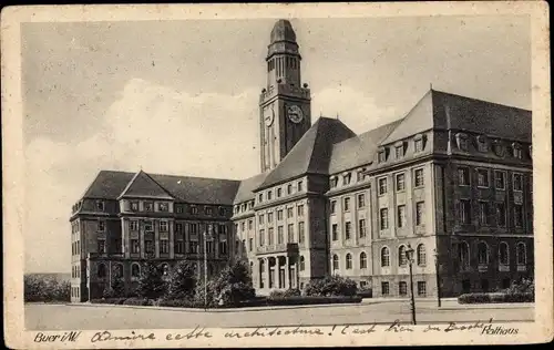 Ak Buer Gelsenkirchen im Ruhrgebiet, Rathaus