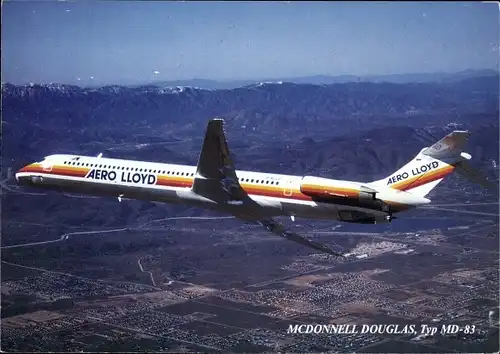 Ak Deutsches Passagierflugzeug, Aero Lloyd, McDonnell Douglas MD 83