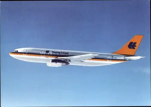 Ak Passagierflugzeug der Hapag Lloyd, Airbus A 300 B 4