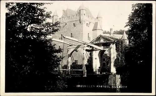 Ak Breukelen Stichtse Vecht Utrecht Niederlande, Kasteel Nijerode, Tor, Zugbrücke