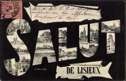 Buchstaben Ak Lisieux Calvados, Ortsansichten, Souvenir