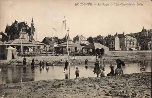 Ak Houlgate Calvados, La Plage de l'Etablissement des Bains