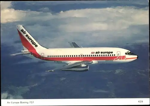 Ak Britisches Passagierflugzeug Air Europe, Boeing 737