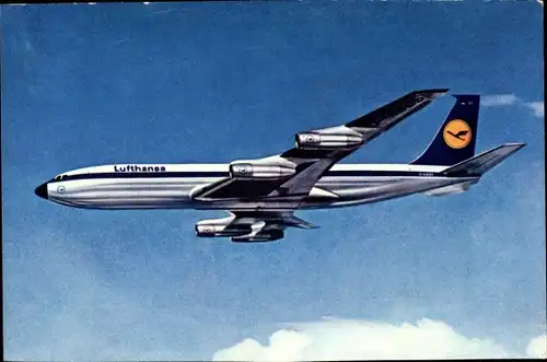Ak Deutsches Passagierflugzeug, Lufthansa, Boeing 707 Intercontinental Jet
